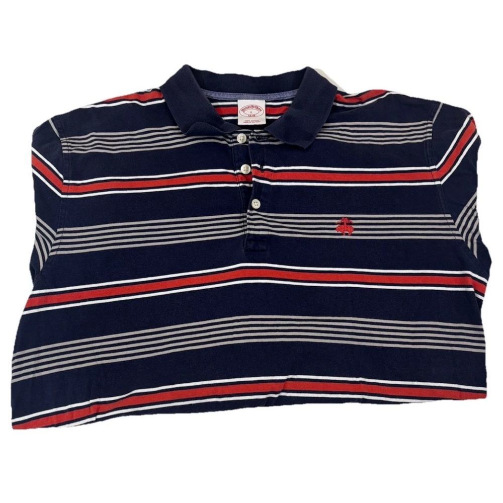 Brooks Brothers Navy Striped Polo Shirt
